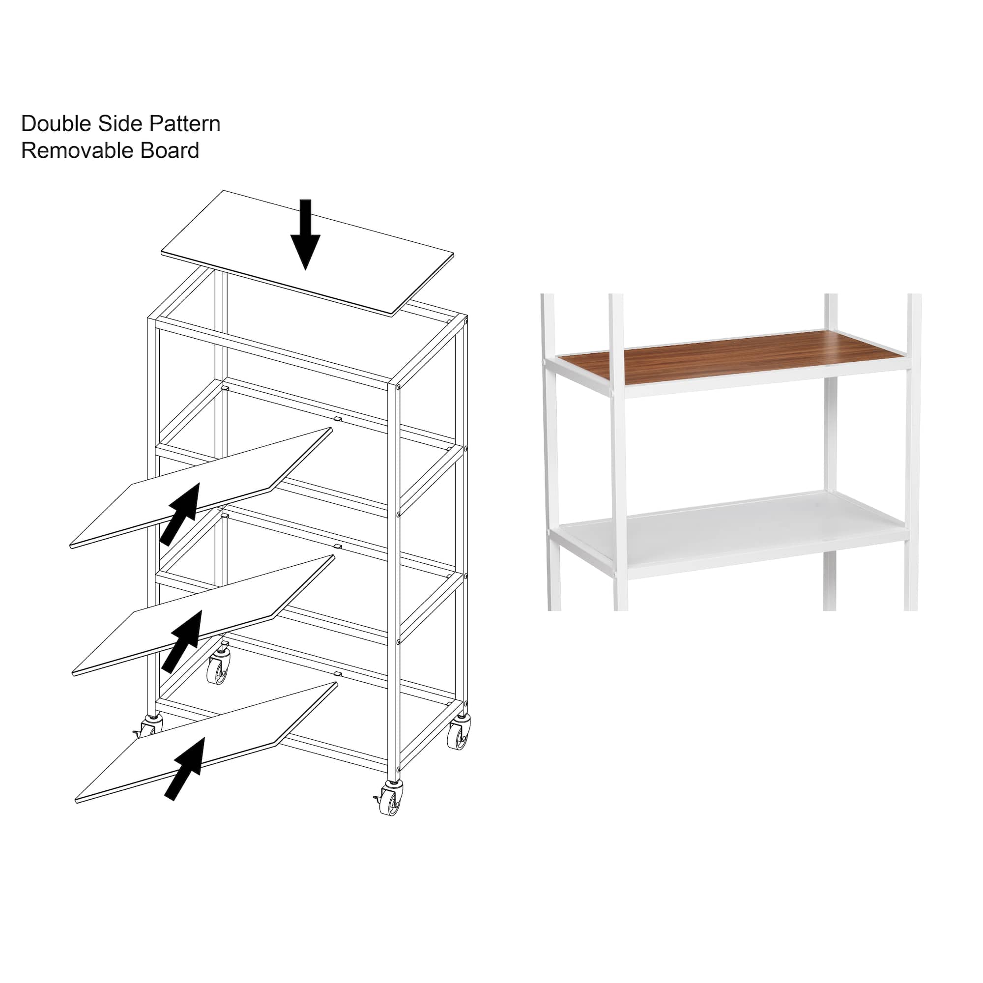 Heights 4-Tier Rolling Cart by Simply Tidy